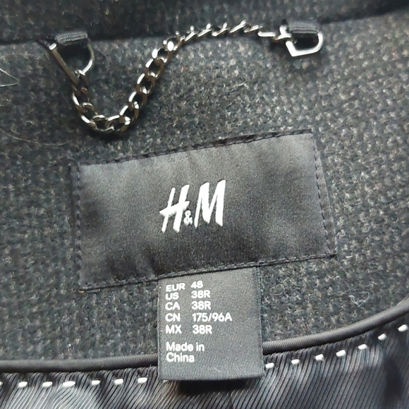 Sold! H&M Grey long overcoat, 38 (10 women) - Picture 8 of 13